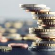 Euro coins. Euro money. Euro currency.Coins stacked on each other in different positions. Money concept